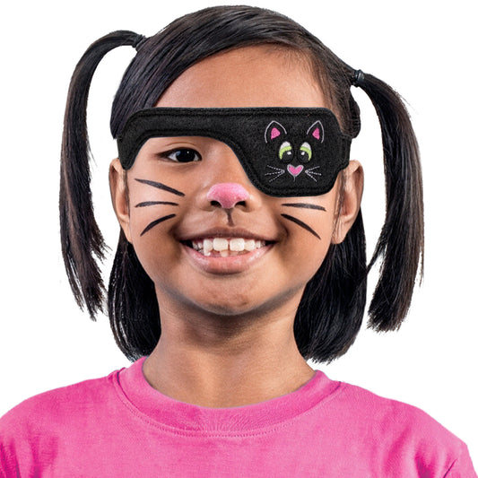 Child Poggle Eye Patch - Black Cat