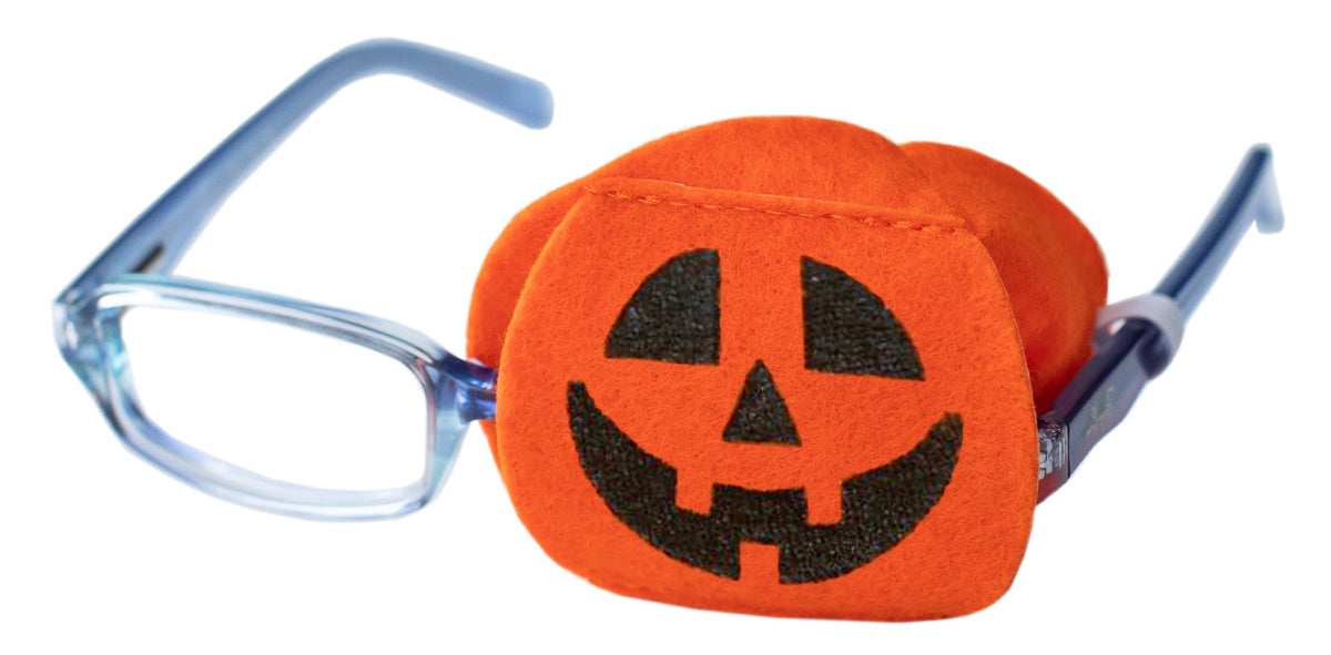 Child Eyeglass Patch - Pumpkin Face