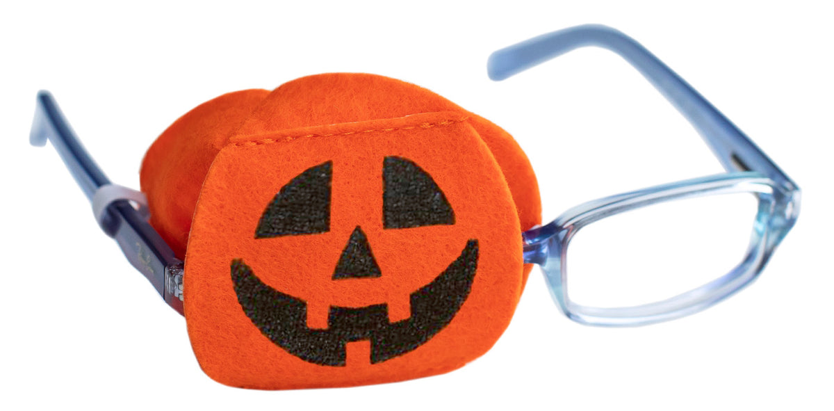 Child Eyeglass Patch - Pumpkin Face