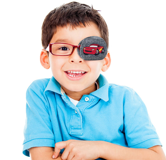 Child Eyeglass Patch - Race Car