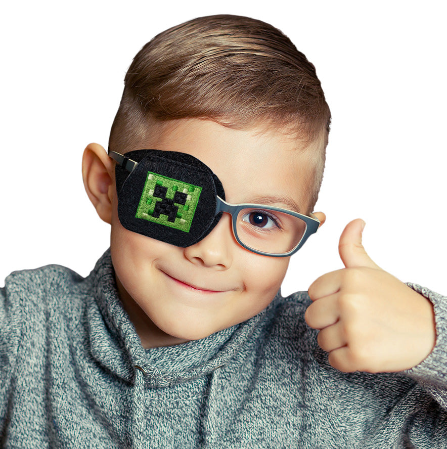 Child Eyeglass Patch - Block Head