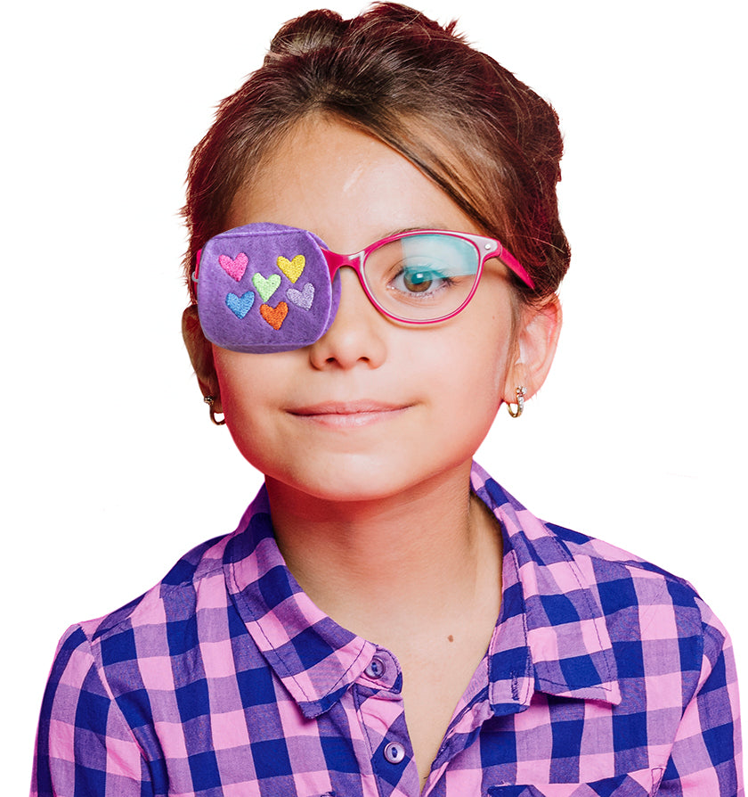 Child Eyeglass Patch - Hearts
